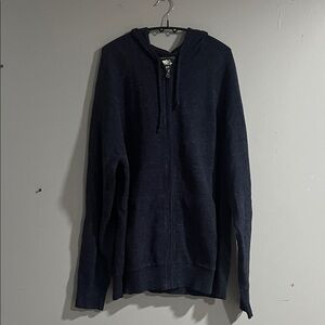 Roots Men's Dark Blue Zip-Up Sweater Large